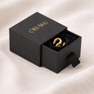 Gold-plated brass curved statement ring handcrafted