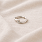 Gold-plated brass twisted statement ring adjustable